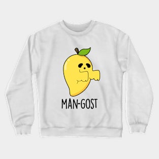 Man-gost Cute Halloween Mango Fruit Ghost Pun Crewneck Sweatshirt